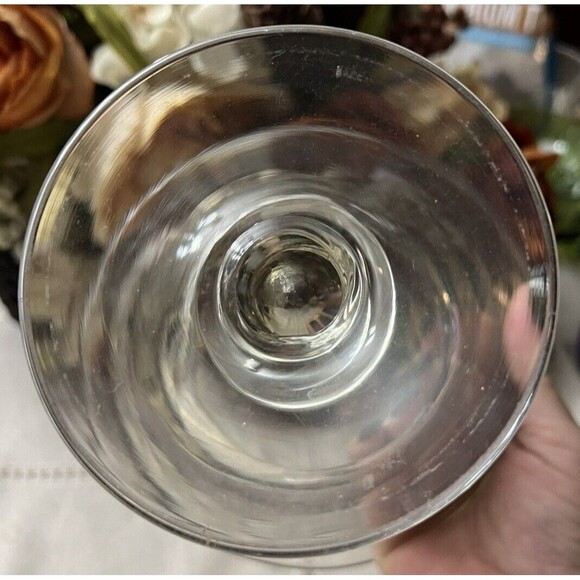 Tiffin Glass Lidded Candy Dish with Gold Engraved Flowers – 9” Tall - Picture 6 of 7